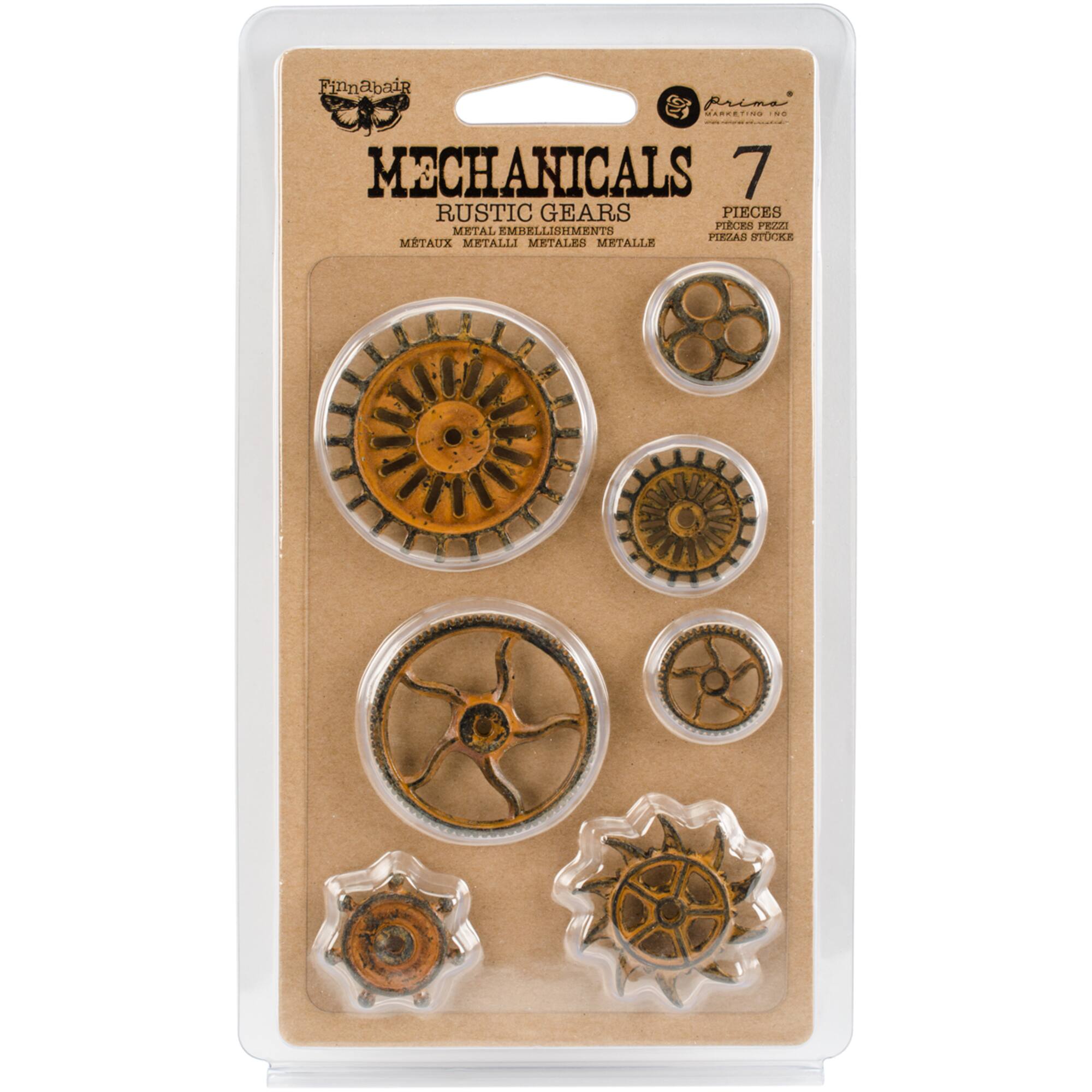 Finnabair® Mechanicals Rustic Gears Metal Embellishments